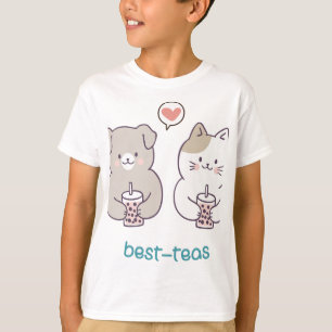 T-shirt Meilleur Thé Besties Meilleur Ami Boba Bubble Thé