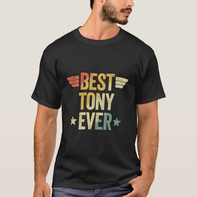 T-shirt Meilleur Tony jamais (Devant)