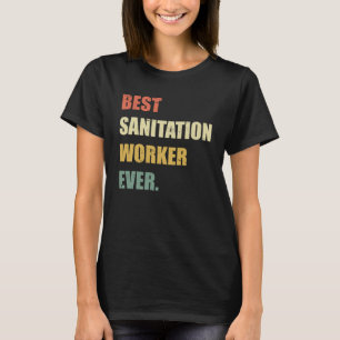 T-shirt Meilleur travailleur en hygiène jamais Vintage