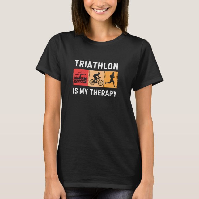T-shirt Meilleur Triathlon Art Pour Hommes Femmes Triathlè (Devant)