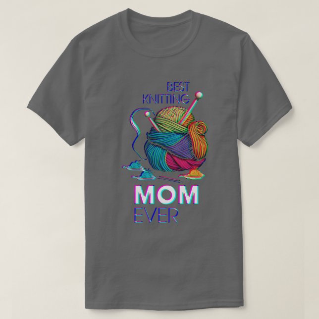 T-shirt Meilleur Tricot Maman Ever 458 (Design devant)