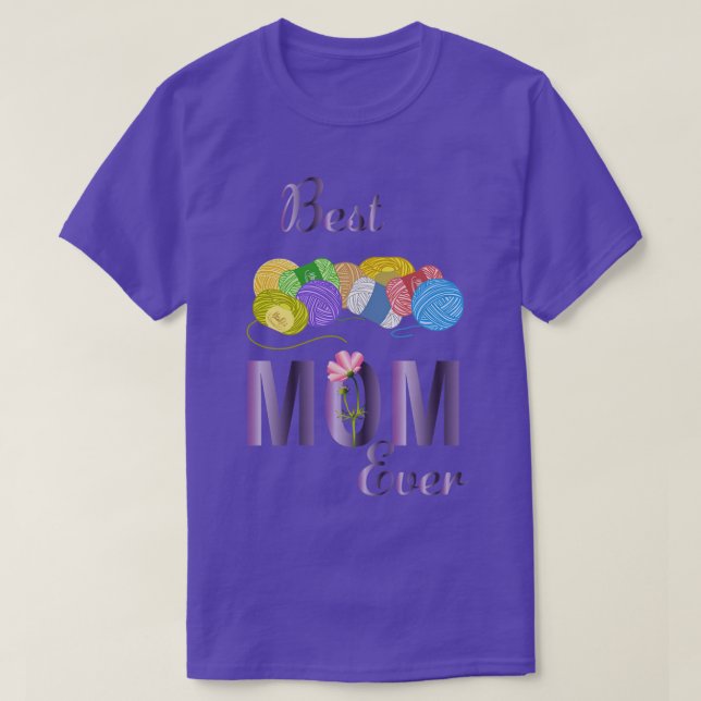 T-shirt Meilleur Tricot Maman Ever 468 (Design devant)