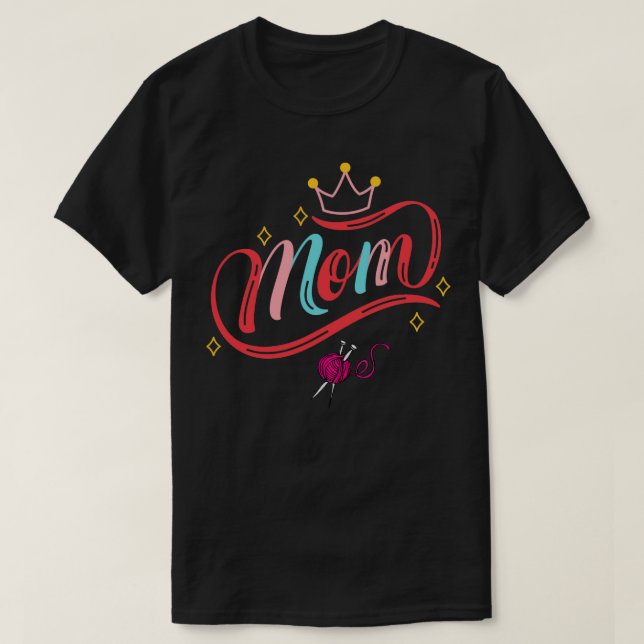 T-shirt Meilleur Tricot Maman Toujours drôle de design Tri (Design devant)