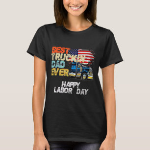 T-shirt Meilleur Truckin Papa Jamais Big Rig Trucker Fête