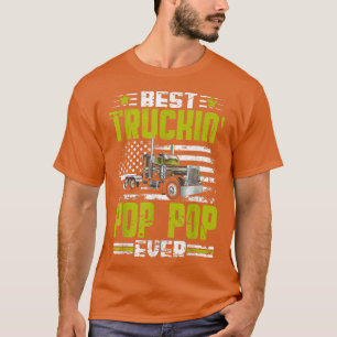 T-shirt Meilleur Truckin Pop Pop Jamais Drapeau Américain