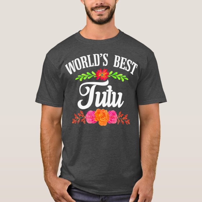 T-shirt Meilleur Tutu de    Grand-Mère Hawaïenne (Devant)