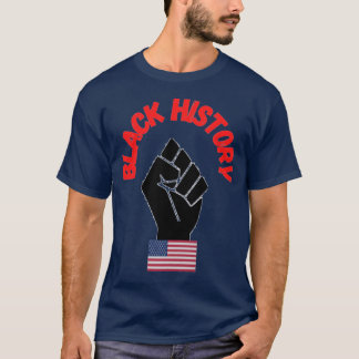 T-shirt Meilleur vendeur Histoire noire drapeau américain 