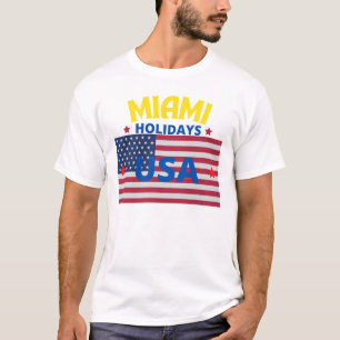 T-shirt Meilleur Vendeur Original Miami Holidays USA True