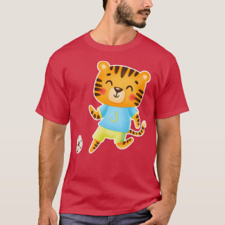 T-shirt Meilleur Vendeur Tigre mignon jouer