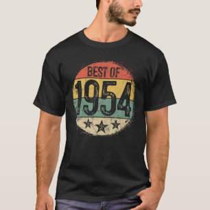 T-shirt Meilleur Vintage Circulaire De 1954 Cadeau 70 Ans