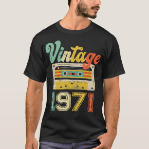 T-shirt Meilleur vintage De 1971 Bande de cassette 50e Ann