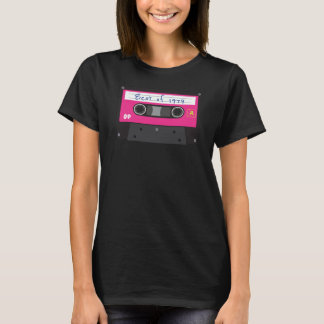 T-shirt Meilleur Vintage de la bande de cassette noire et 
