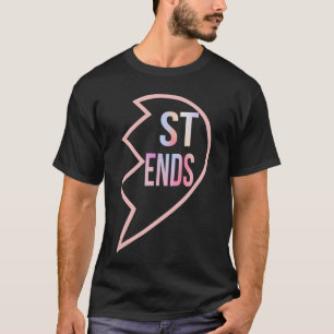 T-shirt Meilleure amie 1 cœur en 2 meilleures amies corres