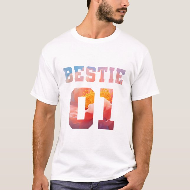 T-shirt Meilleure amie fleur 01 (Devant)
