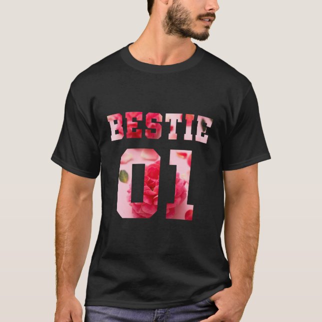 T-shirt Meilleure amie fleur 01 (Devant)