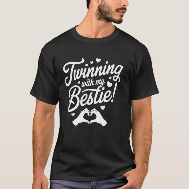 T-shirt Meilleure amie jumelle avec mon amie meilleure cop (Devant)