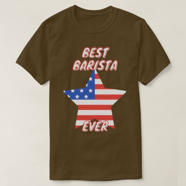 T-shirt Meilleure Barista Ever 7 (Design devant)