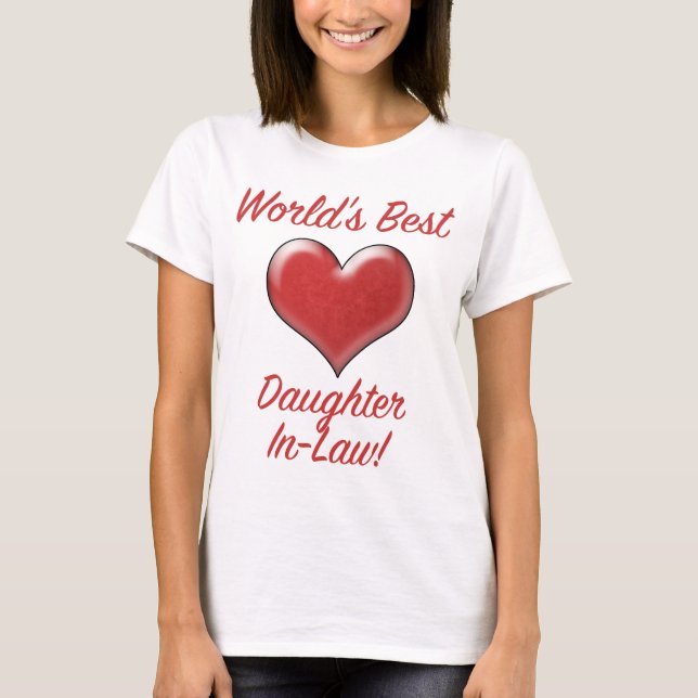 T-shirt Meilleure belle-fille du monde (Devant)