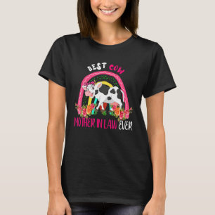 T-shirt Meilleure Belle-Mère Vache Chère Chapeau Nœud Papi