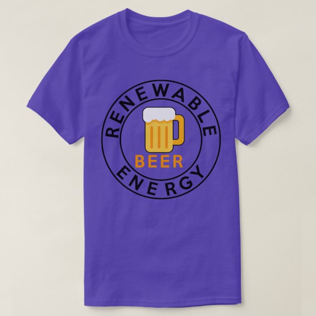 T-shirt Meilleure bière d'énergie renouvelable J'aime la b (Design devant)
