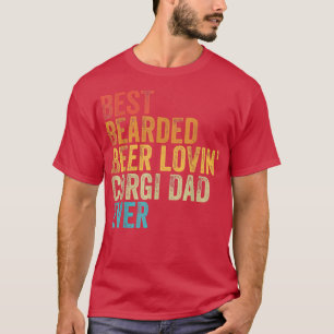 T-shirt Meilleure Bière Portée Mens Lovin Corgi Papa Pet L