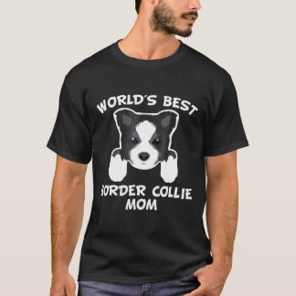 T-shirt Meilleure bordure Monde Collie Maman Propriétaire