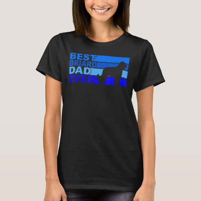 T-shirt Meilleure Briard Papa Ever Briard (Devant)