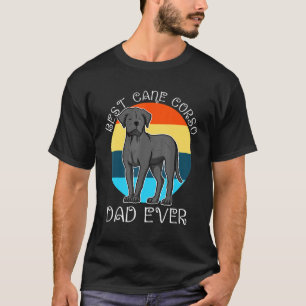 T-shirt Meilleure Canne Corso Papa Jamais Rétro Vintage