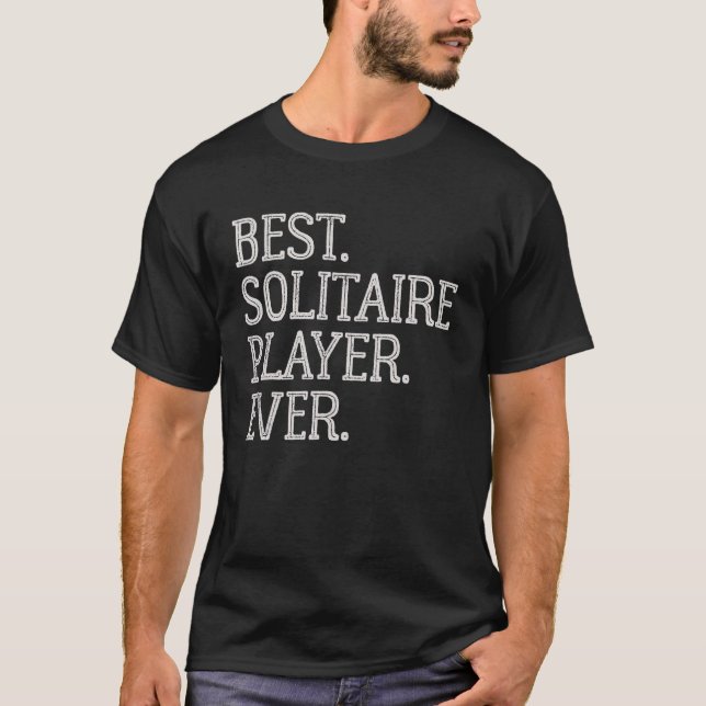 T-shirt Meilleure carte solitaire Vintage jamais jamais (Devant)