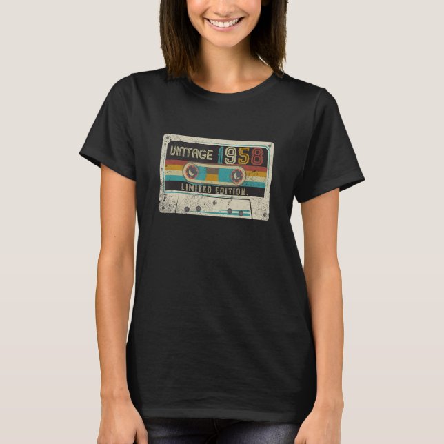 T-shirt Meilleure cassette audio de 1958   65e anniversair (Devant)