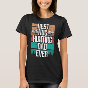 T-shirt Meilleure chasse de porc papa Vintage Chasseur de