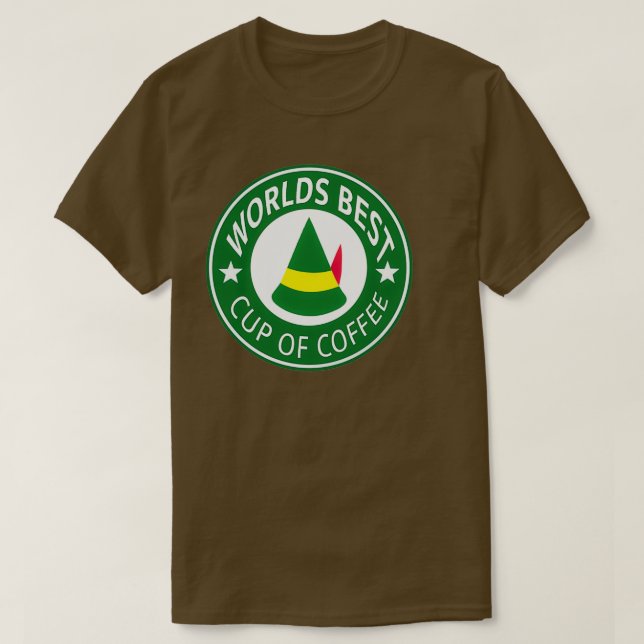 T-shirt Meilleure Coupe du monde de elfe de café (Design devant)
