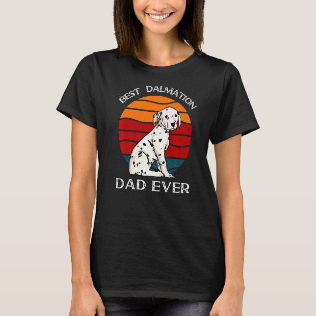 T-shirt Meilleure Dalmation Papa Jour Anniversaire Présent (Devant)