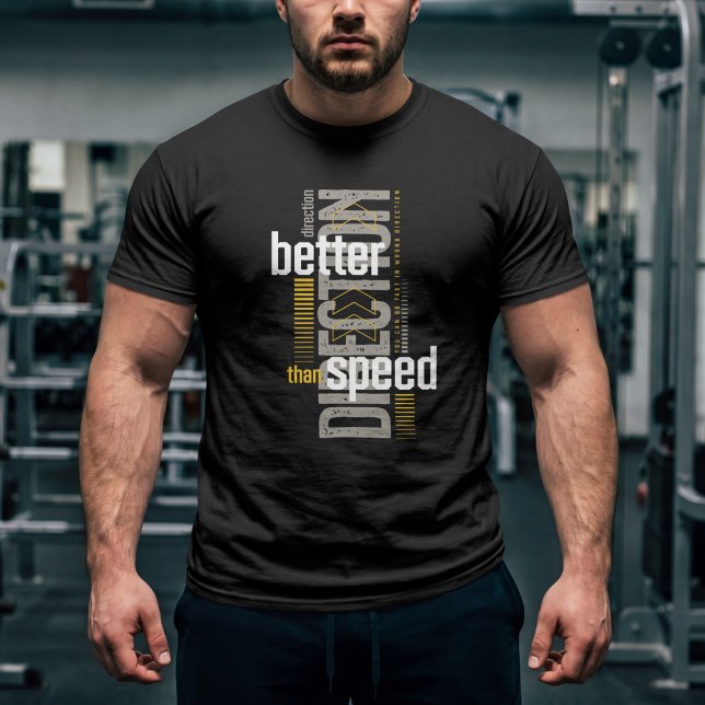 T-shirt Meilleure Direction Que La Vitesse – Typographie M (Créateur téléchargé)