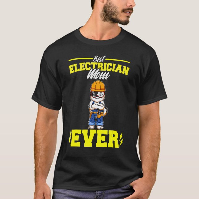 T-shirt Meilleure électricienne maman électronique Technic (Devant)