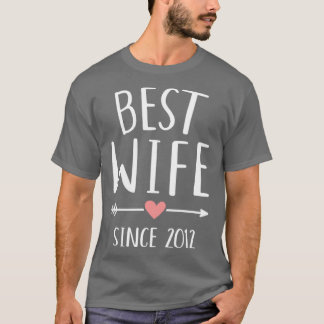 T-shirt Meilleure épouse depuis 2012 pour le 10e anniversa