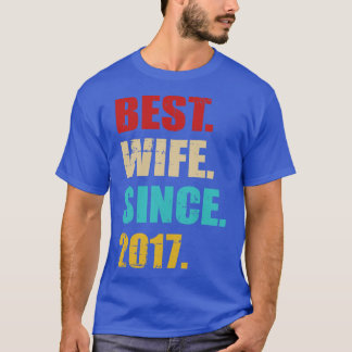 T-shirt Meilleure épouse depuis 2017 pour 5ème anniversair