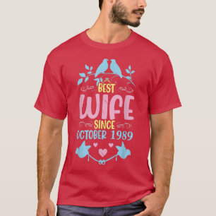 T-shirt Meilleure épouse depuis le mariage d'octobre 1996