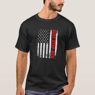 T-shirt Meilleure étape papa drapeau américain Usa Bonusda