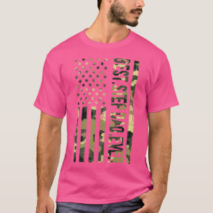 T-shirt Meilleure étape Papa Jamais Camouflage militaire a