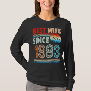 T-shirt Meilleure femme depuis 1983 Joyeux mari marié Mari