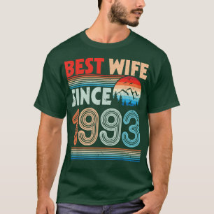 T-shirt Meilleure femme depuis 1993 Joyeux mari marié Mari