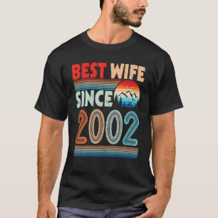 T-shirt Meilleure Femme depuis 2002 Happy Husband marié Ma