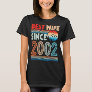 T-shirt Meilleure Femme depuis 2002 Happy Husband marié Ma