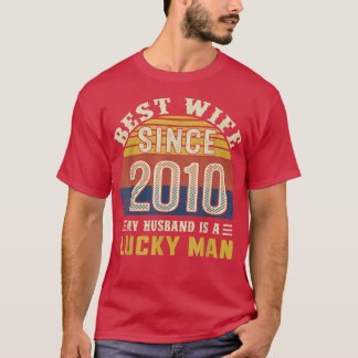 T-shirt Meilleure femme depuis 2010 12ème anniversaire de 