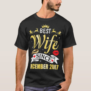 T-shirt Meilleure Femme Depuis Décembre 2003 Joyeux Marié 