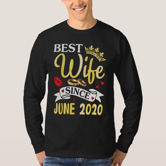 T-shirt Meilleure Femme Depuis Juin 2020 Joyeux Anniversai (Devant)