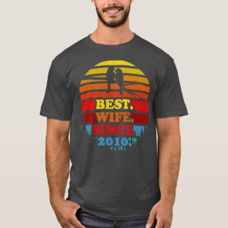 T-shirt Meilleure femme rétro depuis 2010 Sunset Mariage A