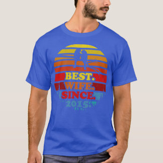 T-shirt Meilleure femme rétro depuis 2015 Sunset Mariage A