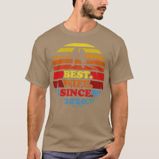 T-shirt Meilleure femme rétro depuis 2020 Sunset Mariage A